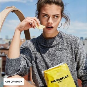 Cropped Crewneck Sweatshirt w/ The Kooples Band